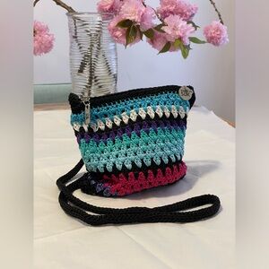 The Sak Multicolor Small Bohemian/Festival Crochet Crossbody Bag
